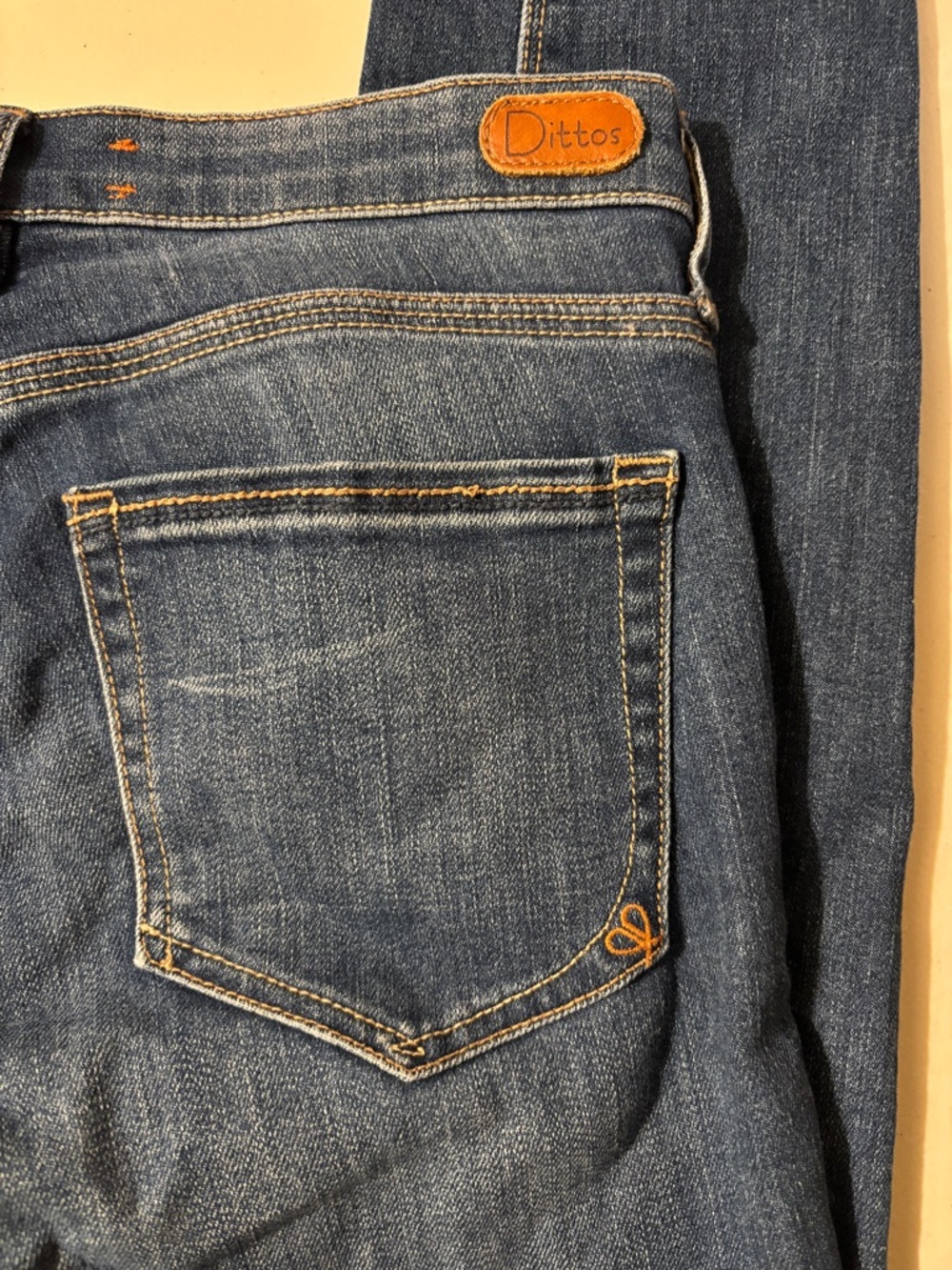 Dittos Medium Wash Skinny Jeans Size 26 Embroidered Elevated Casual Cottagecore - Picture 5 of 10